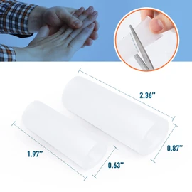 Kimihome 16 PCS Gel Finger Sleeve Protectors, Silicone Finger Sleeve Cushions and Protects, Provide Relief for Finger Cracking, Corns, Blisters and Calluses Protect (8PCS Large Size + 8PCS Medium).