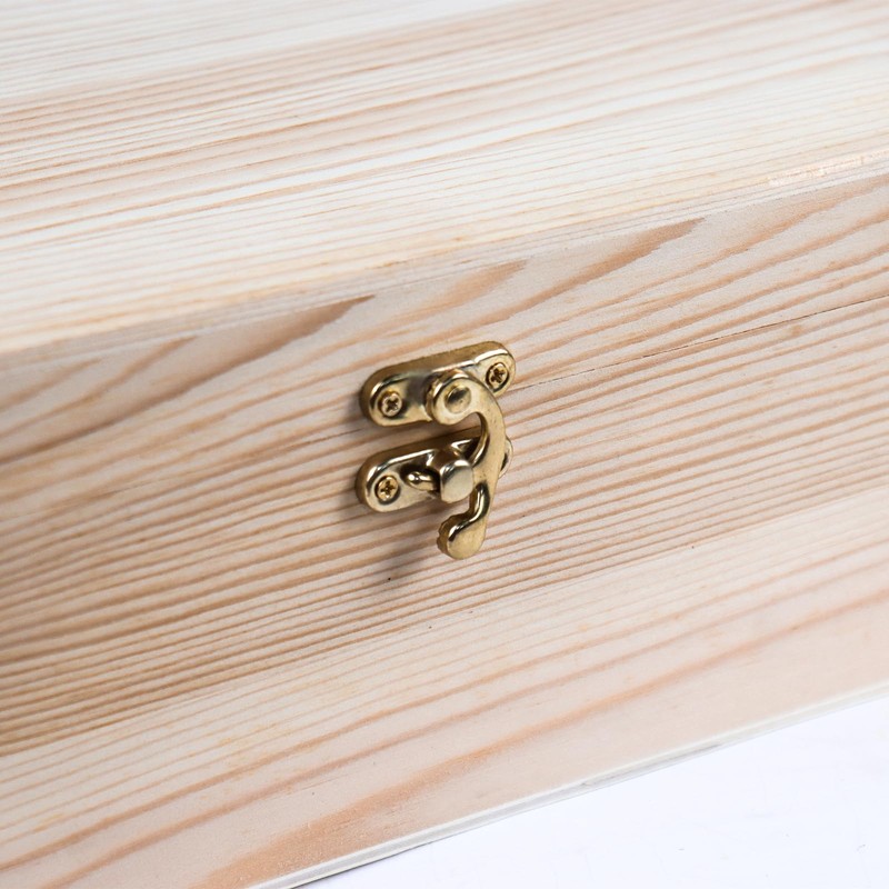 Unfinished Wood Box with Hinged Lid 1 Pack - 10.6"