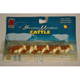 Life-Like NOS Life Like 1651 Hand Painted O Scale Cattle Cows Farm Animals (Set of 5) READ