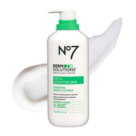 No7 Derm Solutions Hydrating Cream Cleanser for Normal to Dry & Sensitive Skin (16 Fl Oz)