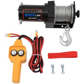 2000 lbs ELECTRIC TRAILER RECOVERY WINCH ATV/BOAT/TRUCK/CAR 12V Input