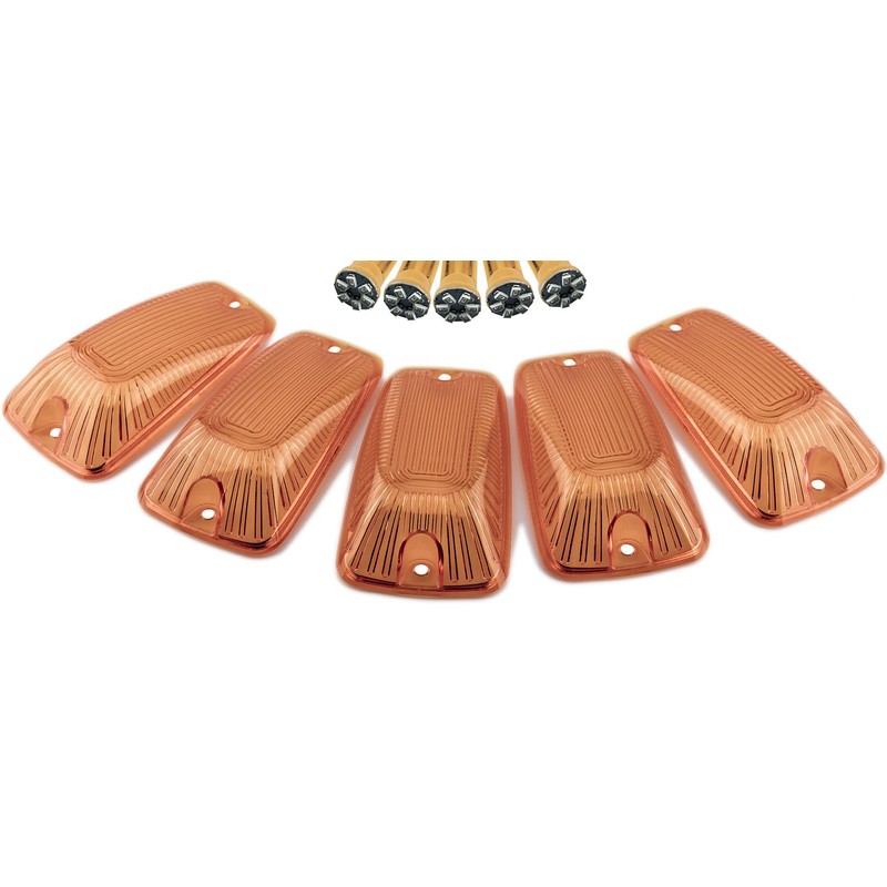 ERPART 1988-2002 AMBER Cab Roof COVERS Markers Lenses + 5