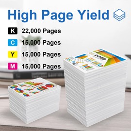 LEDES 7120 7125 7220 7225 Toner Cartridge Compatible Replacement for Xerox 006R01457 006R01458 006R01459 006R01460 for Xerox WorkCentre 7120 7125 7220 7225 7220i 7225i Printer( BCMY