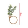 Ieron 6PCS Napkin Rings RusticNapkin Rings With Green Leaves Eucalyptus