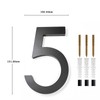 TKway 6 Inch Black Modern House Numbers for Outside -