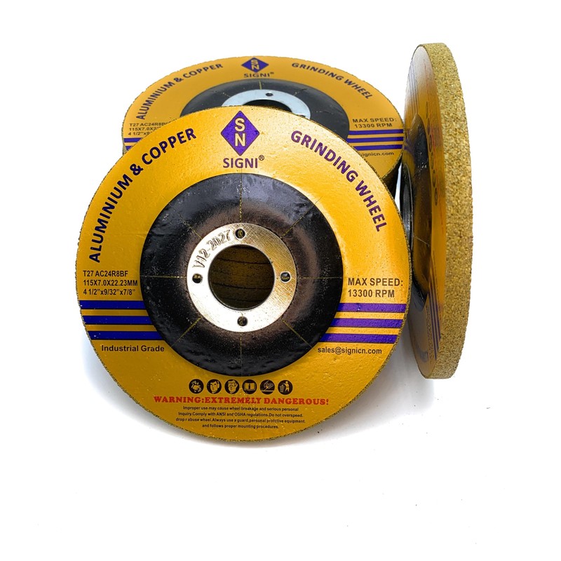 Signi Aluminum Grinding Wheel 4 1/2 for Aluminum Copper Non-Ferrous
