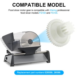 Motor Gear Replacement for Waring Pro Food Slicer FS150 FS155 26599, Meat Slicer Machine Parts Food Processor Parts for Home and Commercial Use (2 Pack)