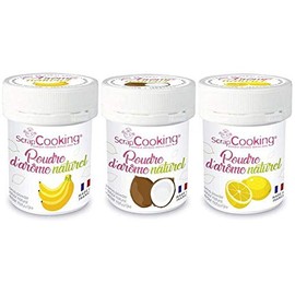 3 natural food flavoring powders - Banana-coconut-lemon