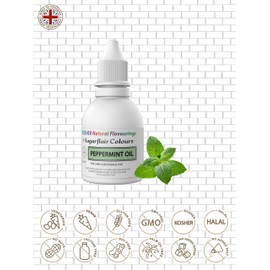 Sugarflair 100% Natural Flavour Estratto di Peppermint, Menta Piperita - Aromi Naturale per Torte, Cupcake, Glasse, Pasticcini e Dessert, Aroma Alimentare - Aroma Natural, Kosher - 30 ml