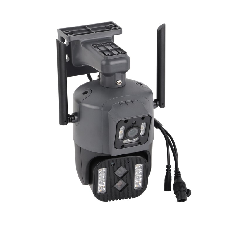 Smart Outdoor Camera 4MP Wireless Three Lens Remote Monitor Auto