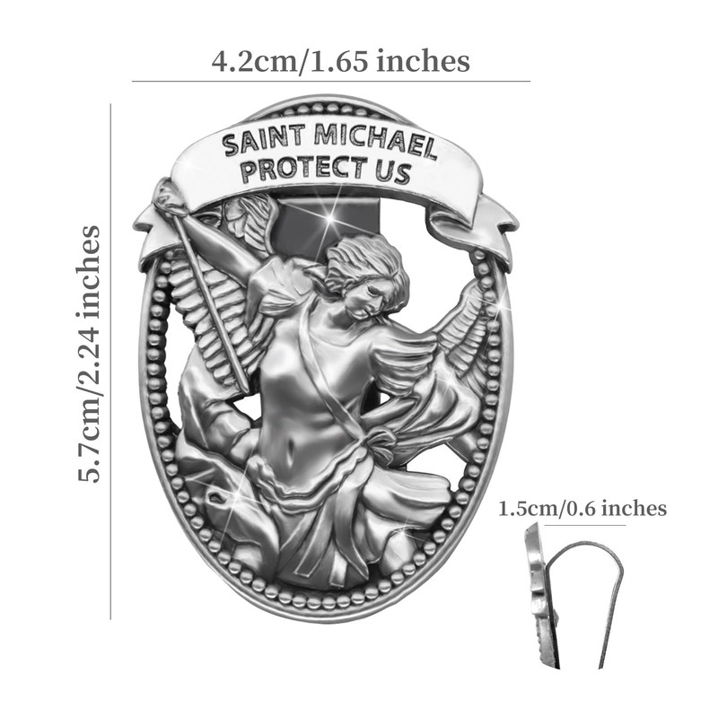 Anwlki St Michael Medal for Car Saint Michael Visor Clip