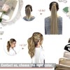Easyouth Ponytail Extension Real Hair, Colour Ash Brown Mix Platinum