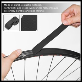 Hihaha 700C Bike Wheel Rim Strip Rim Tape Liner Tube Band PVC Black Pair Durable Material