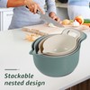 4 Pcs Plastic Mixing Bowl Set, Reusable Plastic Nesting Mixing