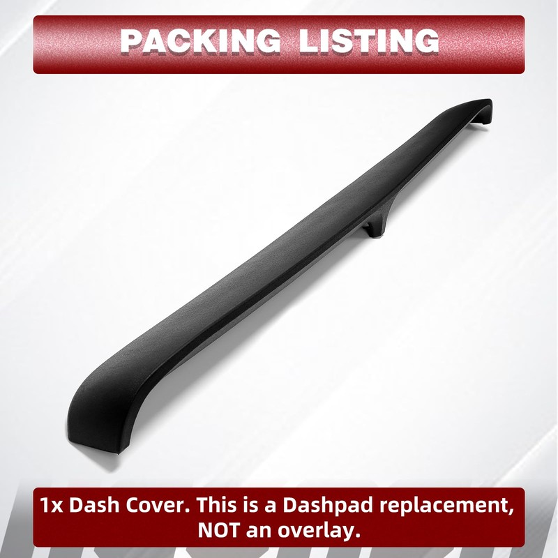 HECASA Black Dash Cover Dashpad Cover Compatible with 1973-1979 Ford