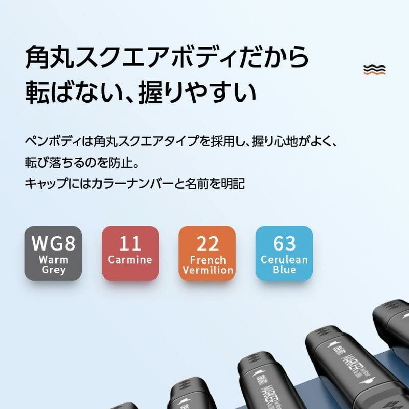 DELI 40 Colours Sketch Marker Set, Double Writing Tip, Quick