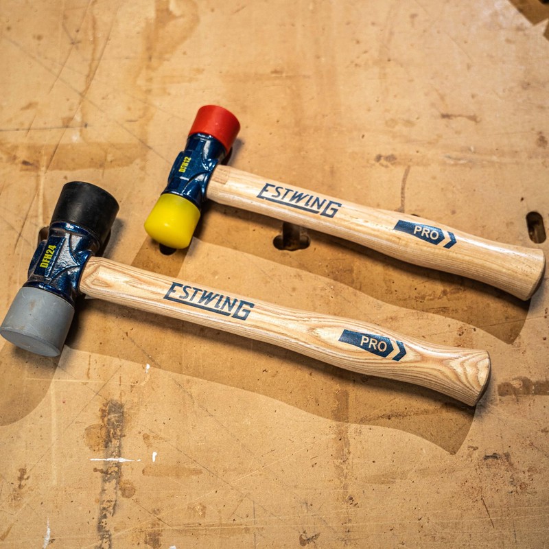 ESTWING Rubber Mallet - 24 oz Double-Face Hammer with Soft/Hard