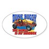 CafePress Dune Buggy Sandbox Oval Car Bumper Sticker