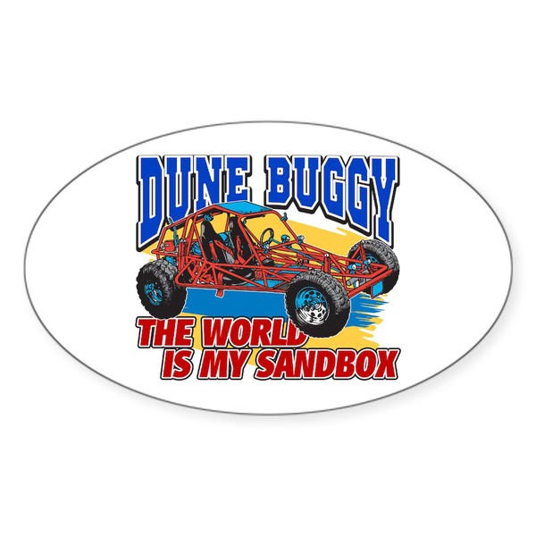 CafePress Dune Buggy Sandbox Oval Car Bumper Sticker