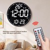 HZDHCLH Digital Wall Clock 12 Inch LED With Remote Control