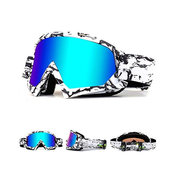Zsling OTG Ski Snow Goggles, UV Protection Anti Fog Snowboard Goggles for Men Women Youth
