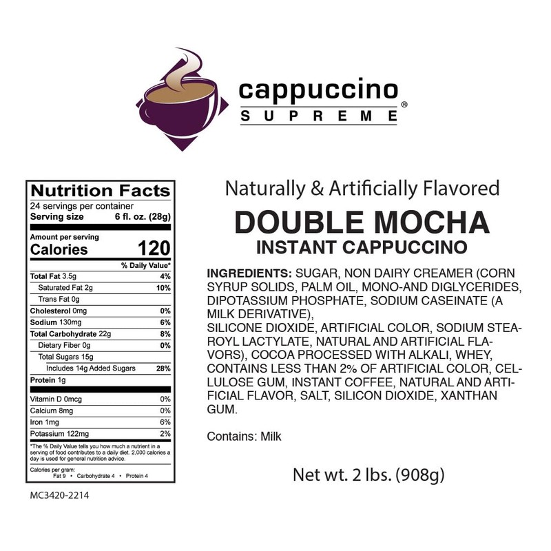 Cappuccino Supreme Double Mocha Instant Cappuccino Mix 6 x 2