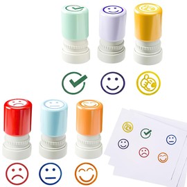 Dhqkqg French Teacher Stamps, Pack of 6 Self-Inking Stamps, Stamps for Teachers, Ink Stamps for Children, Stamps for School Teachers, Gift for Teachers to Encourage Students