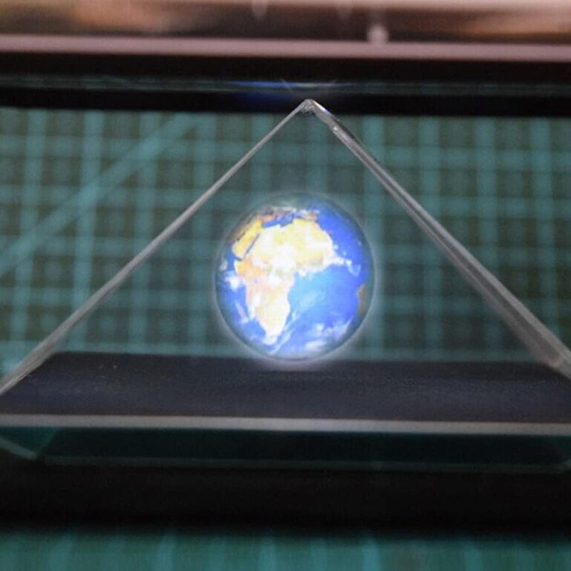 Holographic Display Stand Projector Smartphone Hologram Black ABS 360 Degree