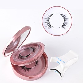 KyeeaDIY Magnetic Eyelashes 2 Pairs Magnetic Easy to Wear Storage Box with Eyelash Curler Makeup Tool Kit Accessories Magnetic False Eyelashes Magnetic False Eyelashes Clip 3D Magnetic Eyelash Set