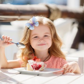 Hair Clips for Girls, Colorful Cute Butterfly Hair Clip for Kids, Hair Accessories Barrettes for Birthday Christmas Children's Day Gift (Blue-purple)