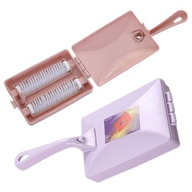 MOVKZACV Carpet Knocker Carpet Brush Double Roller Type Multifunctional Hand Brush Sofa Carpet Pet Hair Brush (Random Color)