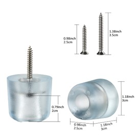 Anti-slip Chair Glides Furniture Feet Moisture Protection for Garden Outdoor Chair Legs (8) Y-30 White 3x3x3cm