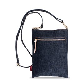 Need Network Women's Smartphone Pouch, Smartphone Pochette, Okayama Denim, Smartphone Shoulder, Crossbody Hanging, Indigo Blue, blue