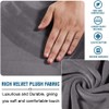 Velvet Plush Ottoman Cover,Super Stretch Round Ottoman Slipcover Washable Storage