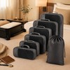 6-Piece Travel Compression Packing Cube Set with Mesh Panels and