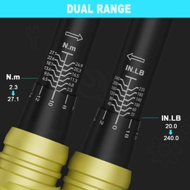 ANPUDS 1/4 Inch Drive Click Torque Wrench, 20-240 in.lb/2.3-27.1 Nm, Small Bike Torque Wrench, Lightweight 72-Tooth Dual-Direction Inch Pound Tool