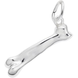Rembrandt Classic Dog Bone Charm - Metal - Sterling Silver