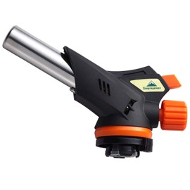 CAMPINGMOON Flame Adjustable Cooking Torch (Butane Gas Fuel Not Included) for Camping BBQ Barbecue MT-2915-BK