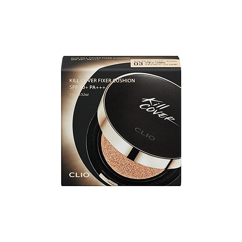 Clio Kill Cover Fixer Cushion 03 Linen (LINEN) 0.5 oz