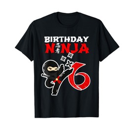 Ninja Party Favours Birthday Party - 6 Years Old Boy Ninja T-Shirt