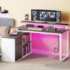 DWVO L Shaped Desk with Drawers, 55" Corner Computer Desk