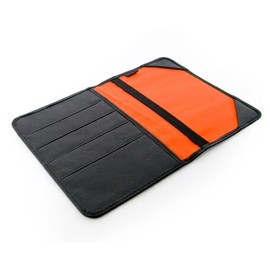 Tuff-Luv Napa Leather Passport Wallet Holder case cover - Black
