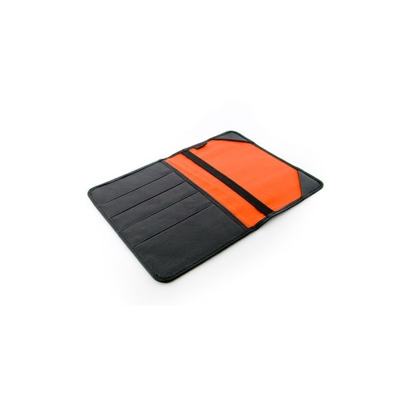 Tuff-Luv Napa Leather Passport Wallet Holder case cover - Black
