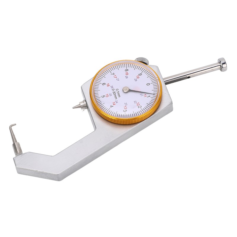 Curved Head Thickness Gauge Dial Lockable 0 to 30mm Range