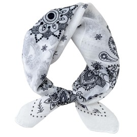 MaxWant Scarf, Linen Scarf, 22.8 x 22.8 inches (58 x 58 cm), Square, Women's, Linen, Cotton, Spring, Summer, Autumn, Thin, UV Gift, Hair Ornament, Bag Decoration, 42#