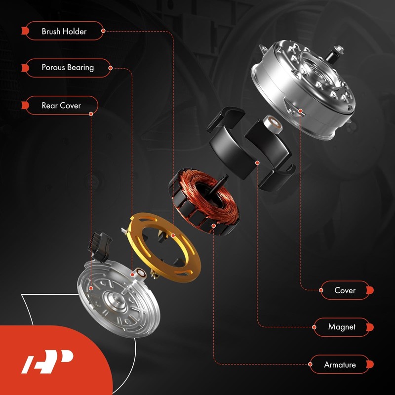 A-Premium Radiator Fan Motor Compatible with Lexus GS460 2008-2011, LS460