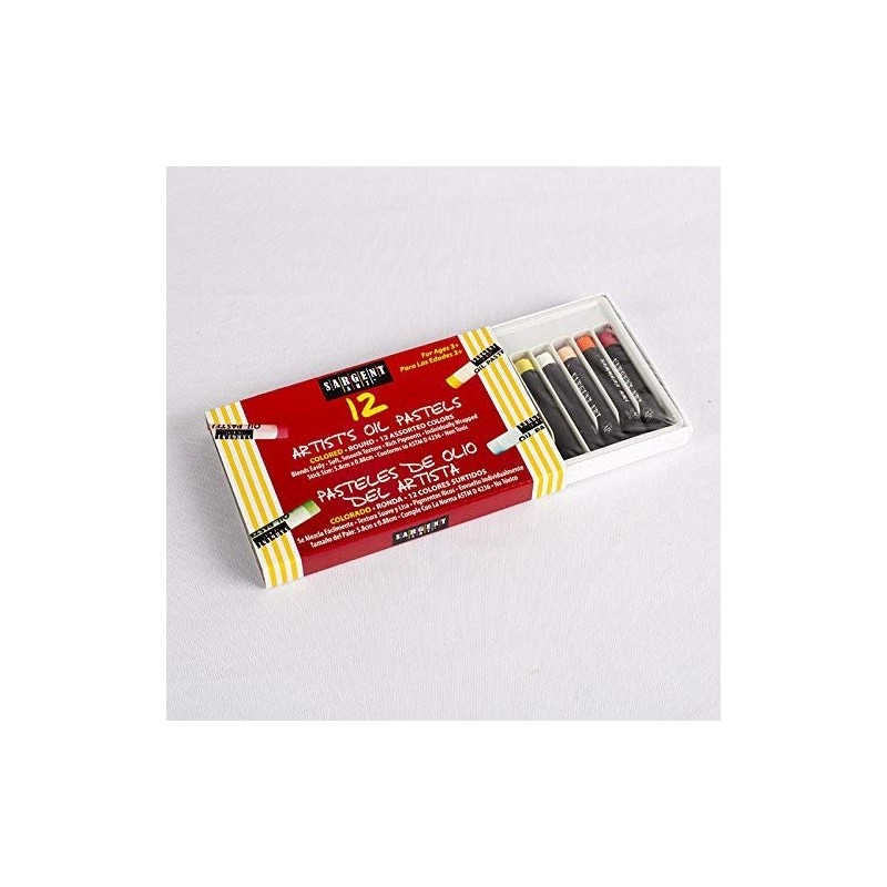 Sargent Art 22-2017 12-Count Oil Pastels Assorted, 5.8cm x 0.88cm