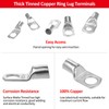 120PCS Copper Ring Lug Terminals Kit, Wire Connectors, Terminal Connectors,