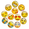 Lesfit Magnetic Emojis, 12 Pack 3D Glass Smiley Emoji Fridge