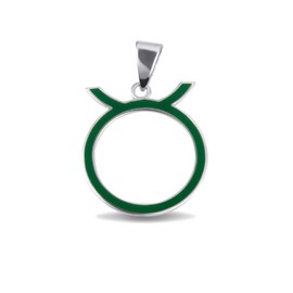 Claddagh Gold Fine Sterling Silver Zodiac Sign Enamel Taurus Pendant Necklace, 22"